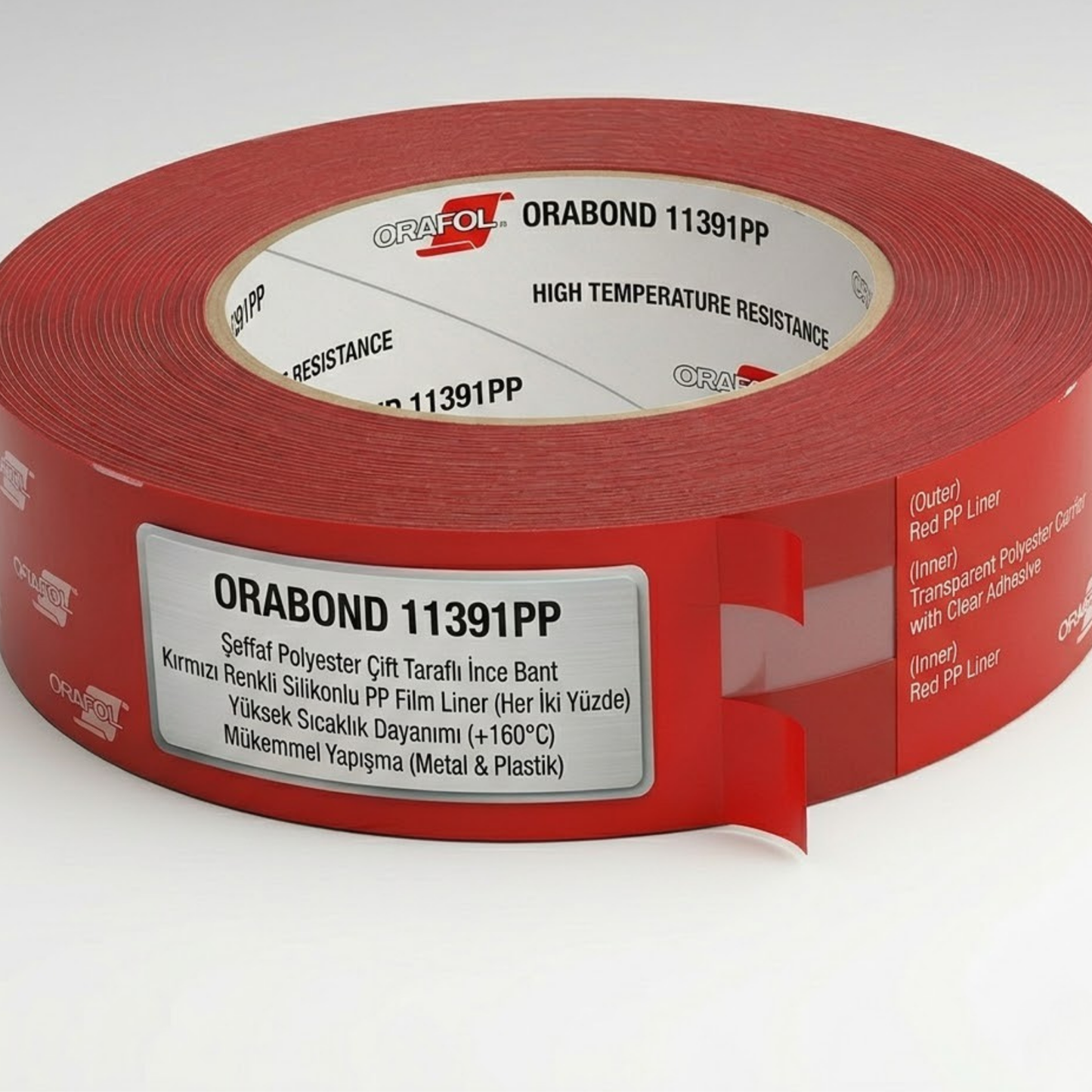 Orabond 11391PP Şeffaf Polyester Çift Taraflı Bant 0,19mm | NITTO 5320 Muadili