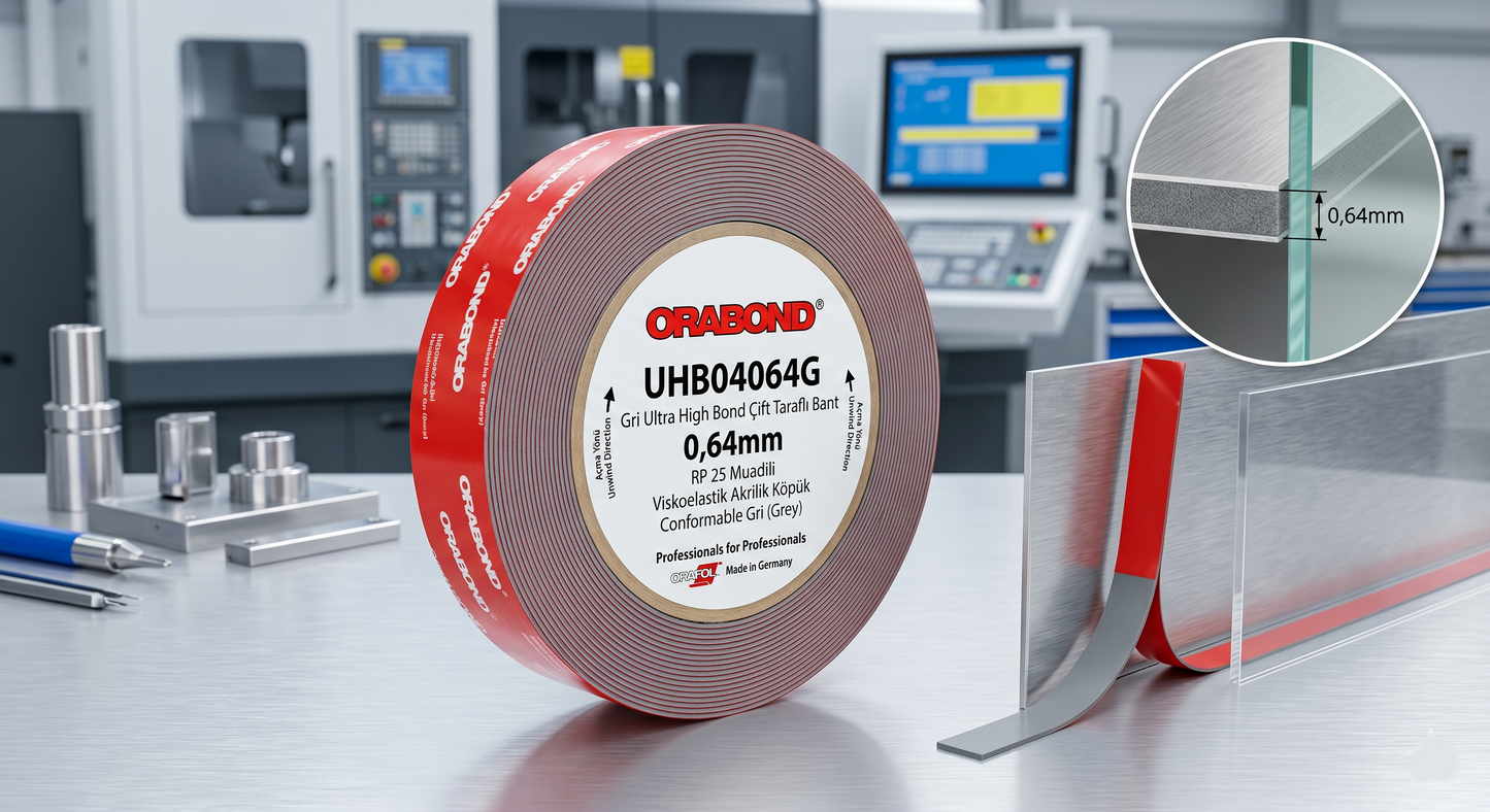 Orabond UHB04064G Gri Ultra High Bond Cift Tarafli Bant 0,64mm - RP 25 Muadili