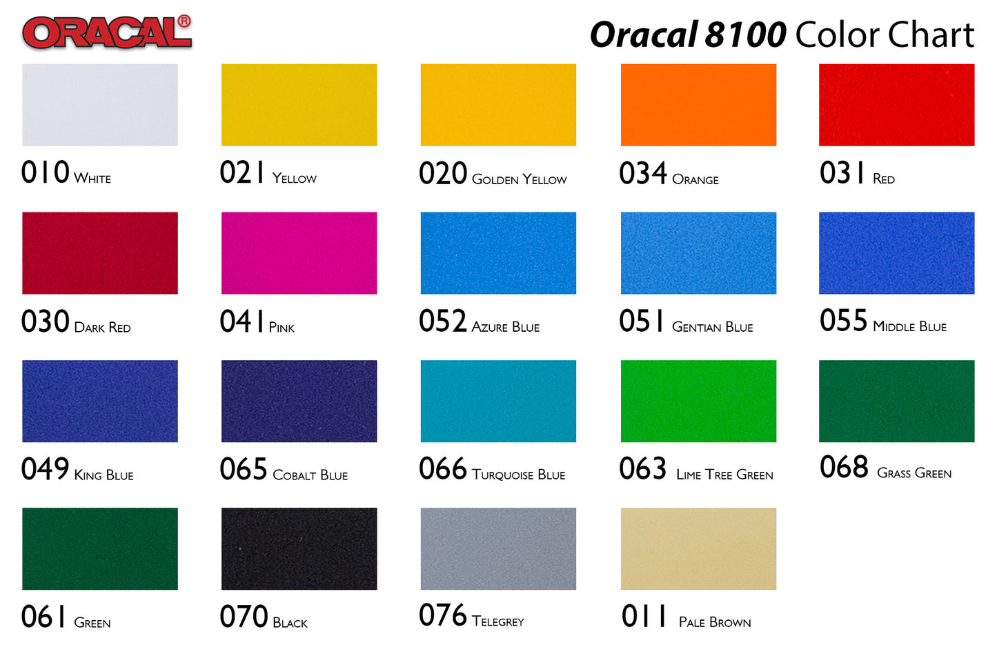 Oracal 8100 Translucent Cal Işıklı Tabela Folyosu 80 mikron | Ekonomik Seri