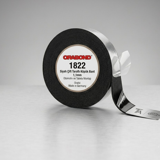 Orabond 1822 Siyah Çift Taraflı Köpük Bant 1,1mm - Otomotiv ve Tabela