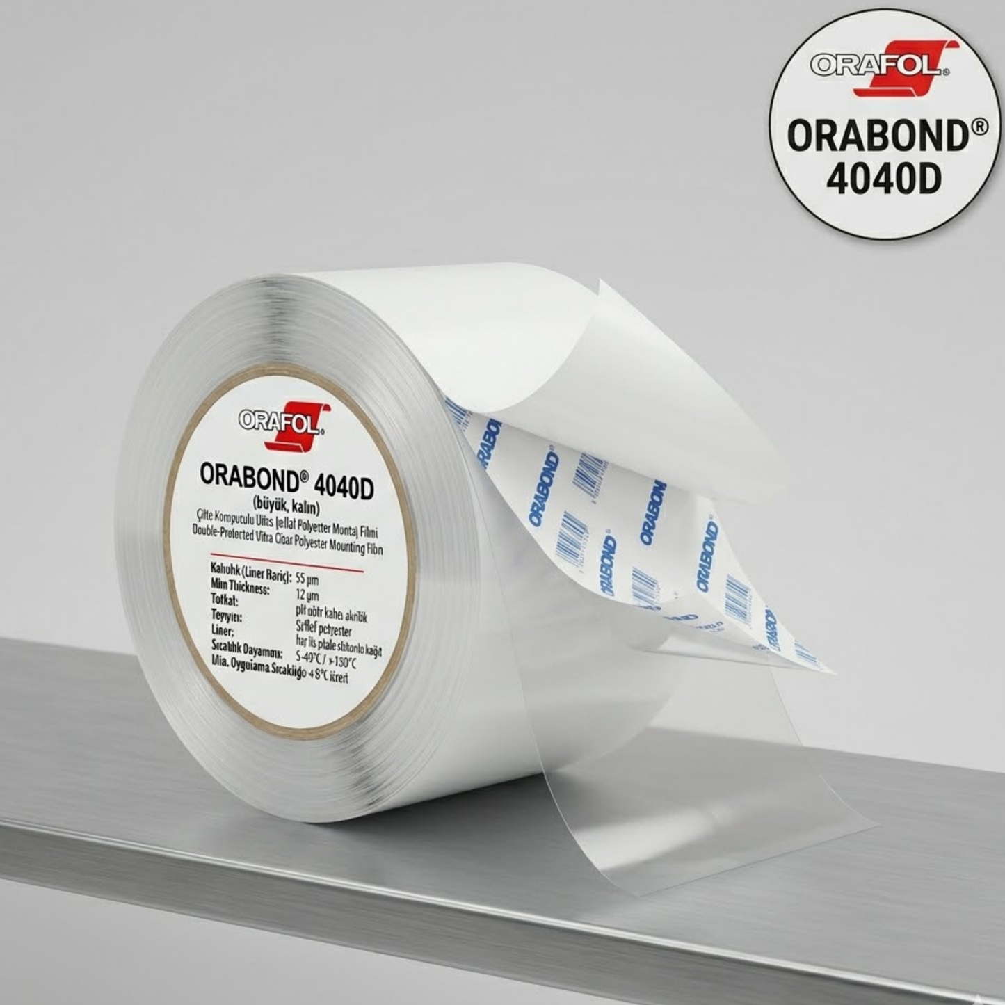 Orabond 4040D Ultra Şeffaf Montaj Filmi 0,012mm | Orafol