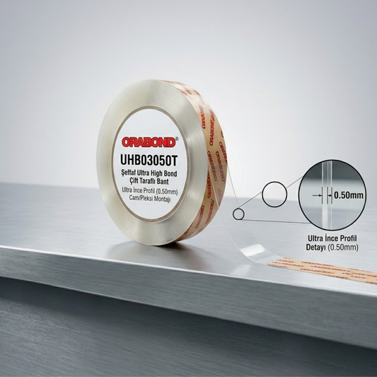Orabond UHB03050T Seffaf Ultra High Bond Cift Tarafli Bant 0,50mm - 3M 4905 Muadili