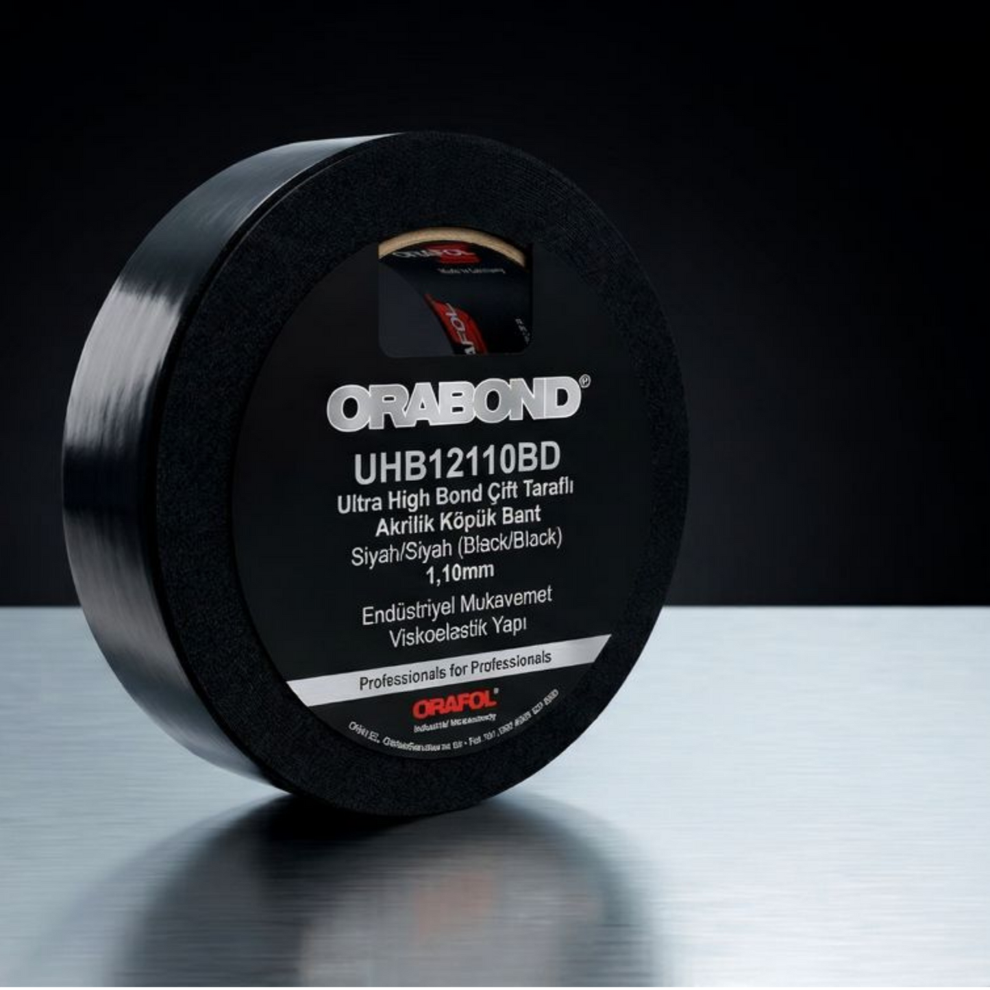 Orabond UHB12110BD Siyah Ultra High Bond Cift Tarafli Bant 1,10mm - Siyah Siyah