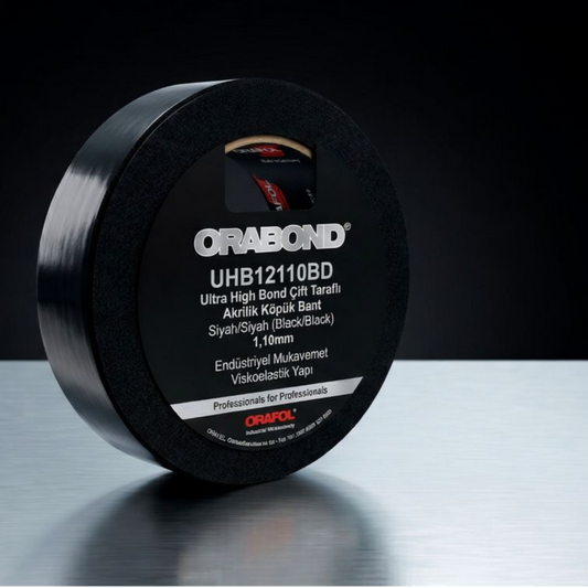Orabond UHB12110BD Siyah Ultra High Bond Cift Tarafli Bant 1,10mm - Siyah Siyah