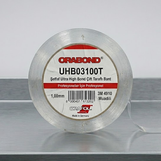 Orabond UHB03100T Seffaf Ultra High Bond Cift Tarafli Bant 1,00mm - 3M 4910 Muadili