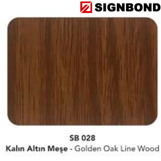 Sign Bond | Kalın Altın Meşe - Golden Oak Line Wood (SB 028)