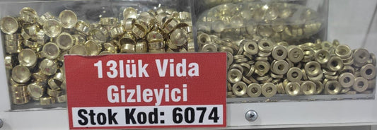 Dekoratif Vida Kapakları 13mm