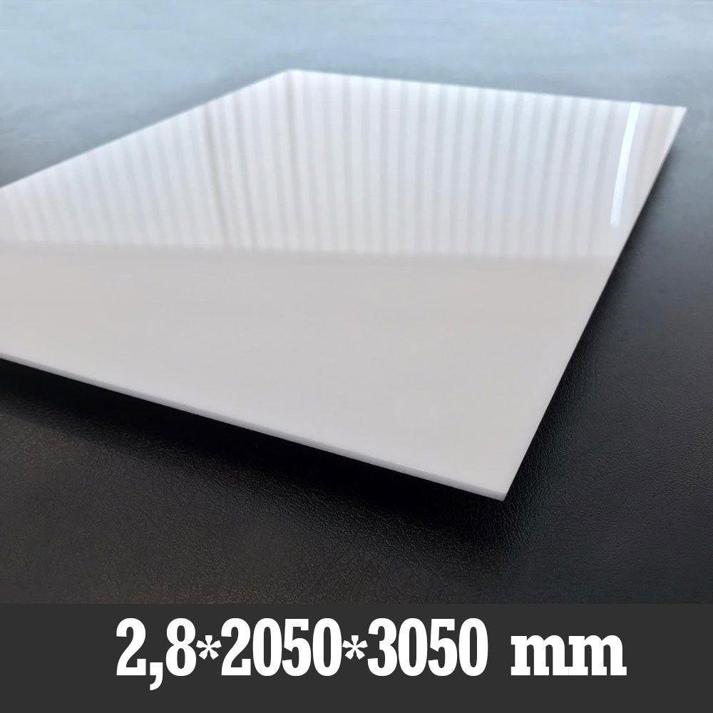 2.8X2050X3050mm Beyaz Çekme Pleksi Levha