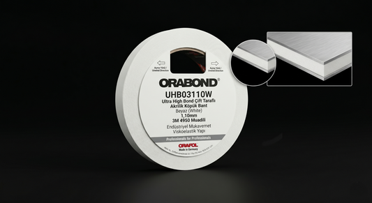 Orabond UHB03110W Beyaz Ultra High Bond Cift Tarafli Bant 1,10mm - 3M 4950 Muadili