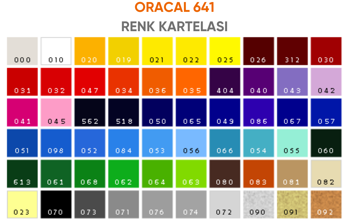 ORACAL 641 Cal Kesim Folyosu | Orafol